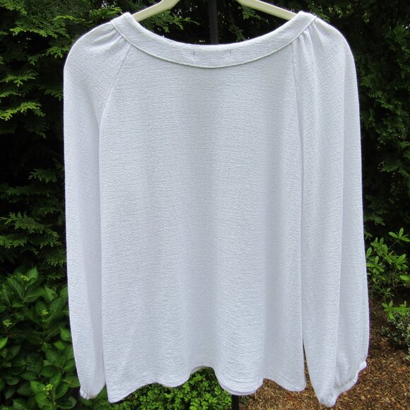 Banana Republic Textured Knit Raglan Top with Balloon Sleeves - Picture 3 of 3